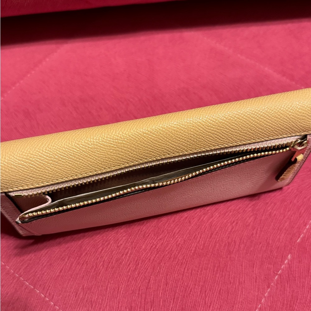 Slim Envelope Wallet With Chain In Colorblock - Picture 7 of 10